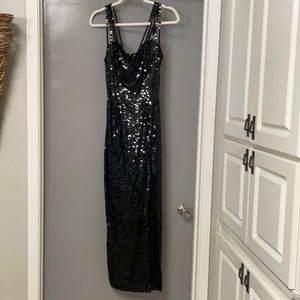 Black Sequin formal gown